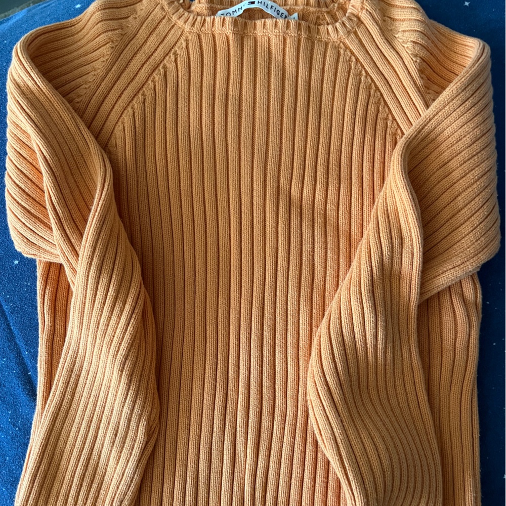 Tommy Hifliger cotton sweater tangerine women’s m